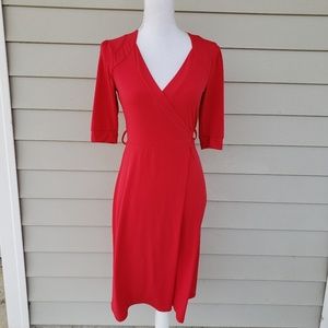 MERONA V-Neck Midi Wrap Dress, sz XS